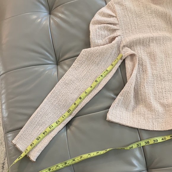 Free People Ela Puff sleeve Turtleneck top in taupe - Picture 9 of 9